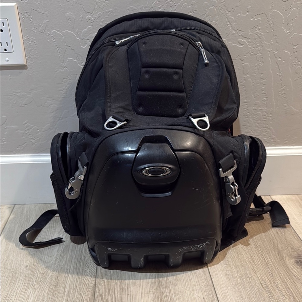 Oakley Black Backpack with Hard Shell cooler pouch